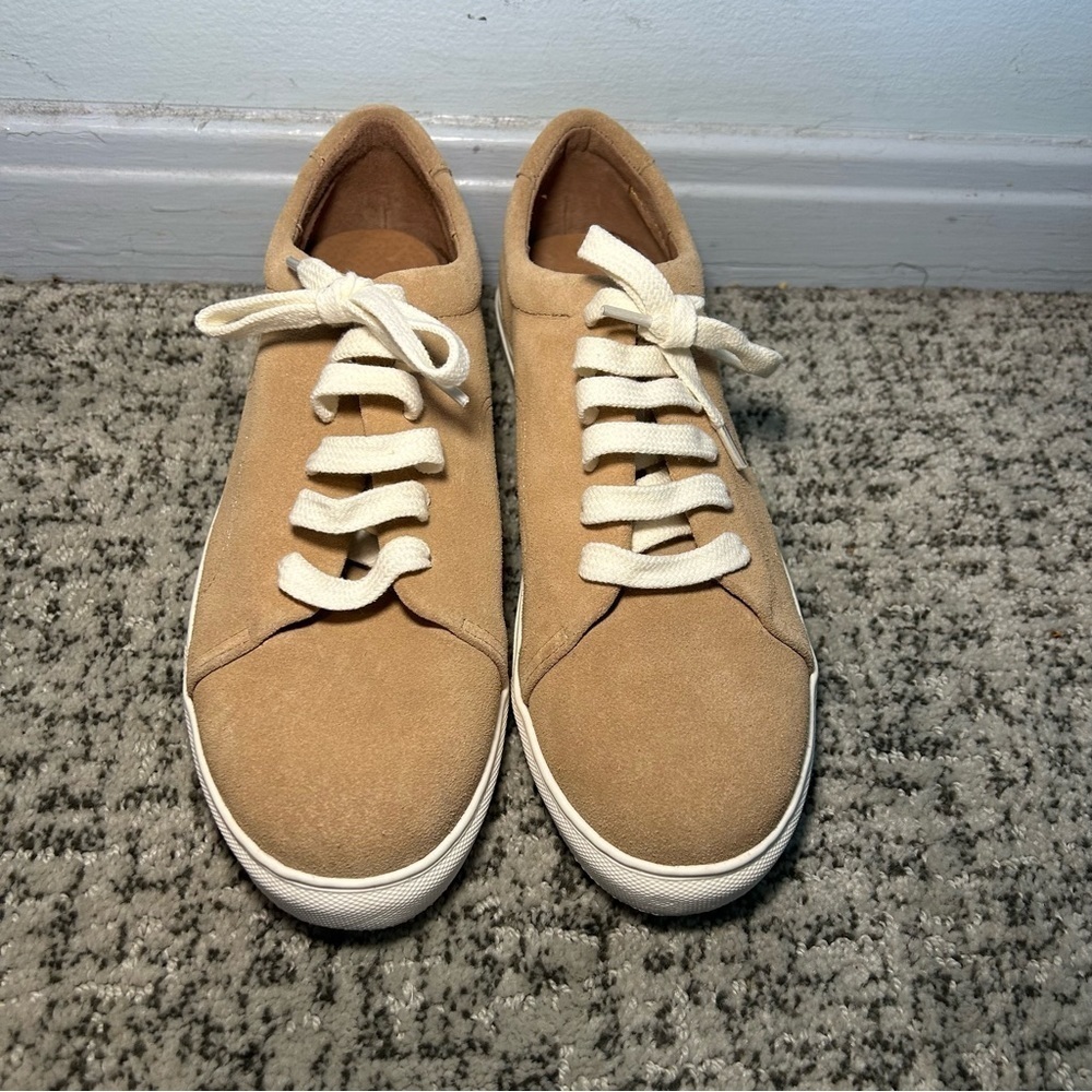 J. Jill Brown Suede Tessa Lightweight Lace-Up Sneakers Size 7
